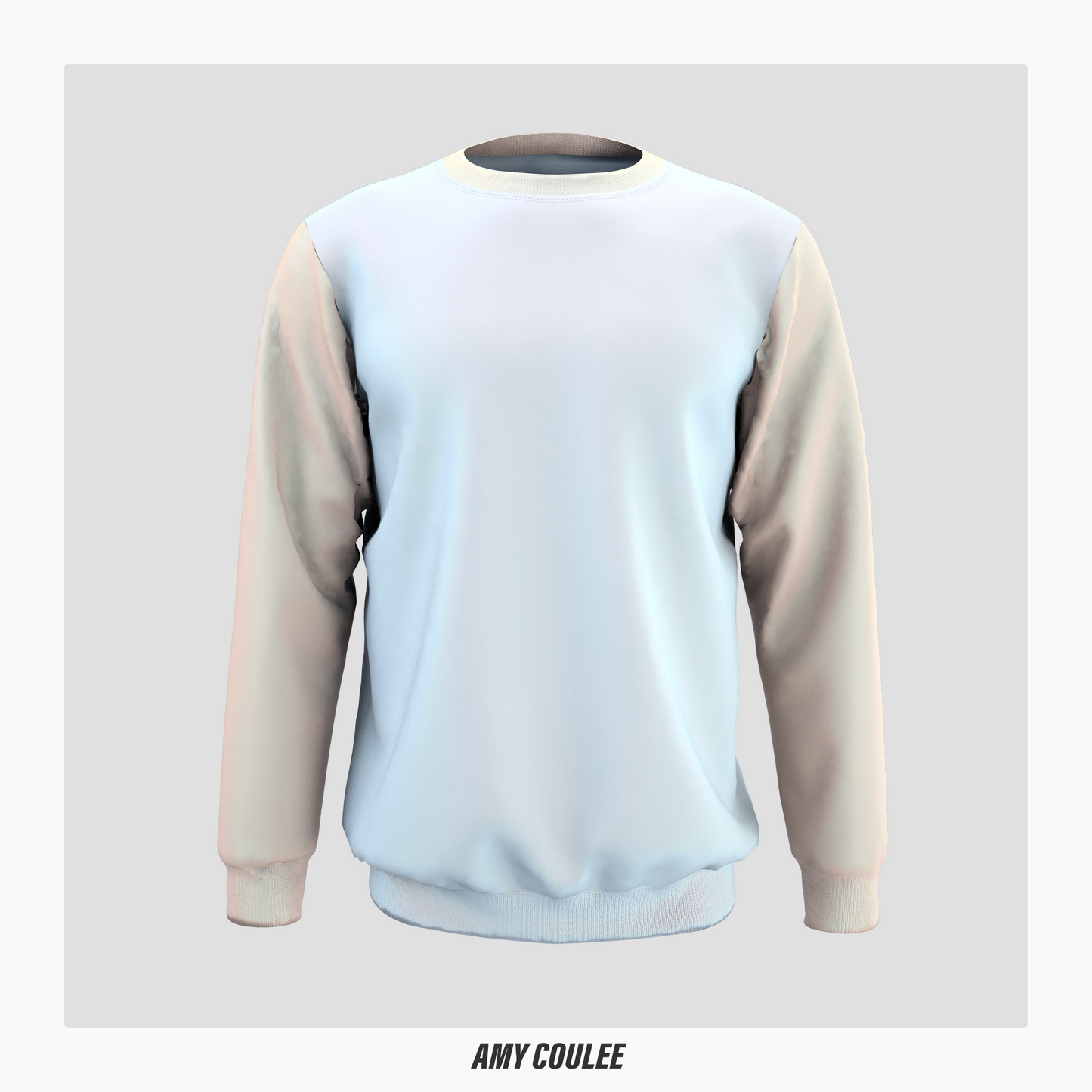 Round neck color block sweatshirt