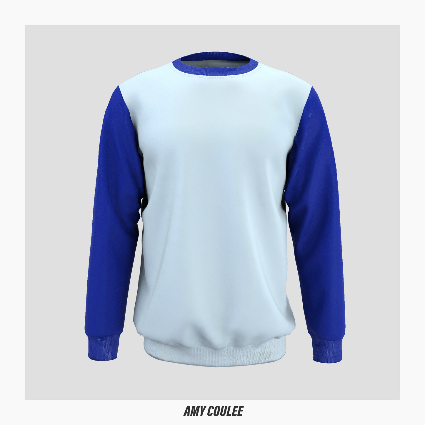 Round neck color block sweatshirt